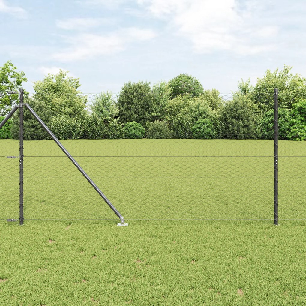Cerca Hexagonal vidaXL Cinza 1.2x100 m Aço