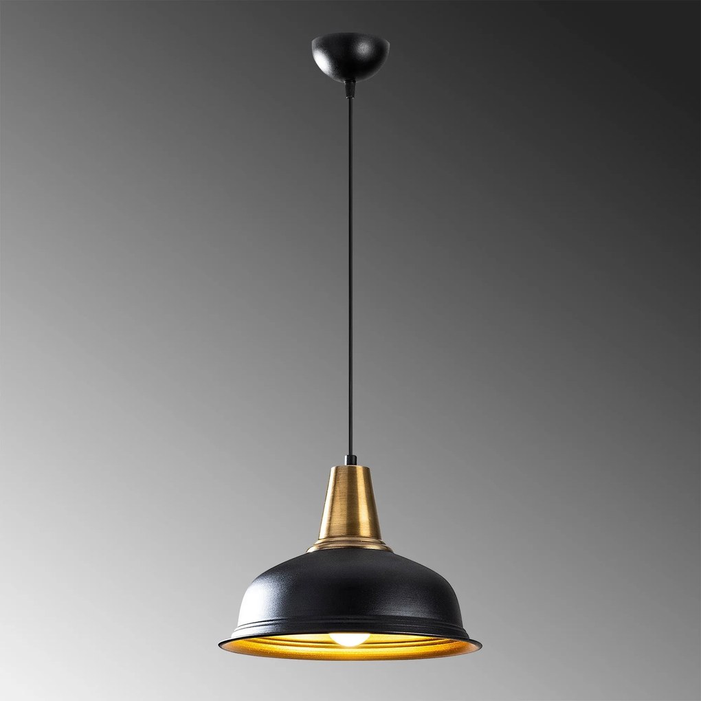 Candeeiro Suspenso Berceste – Preto – 32 x 32 cm
