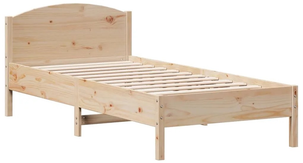 Cama com estante sem colchão 90x200 cm pinho maciço
