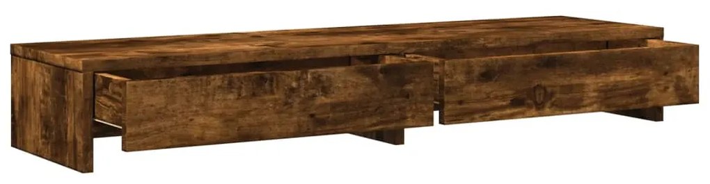 Suporte p/ monitor c/ gavetas derivados madeira carvalho fumado