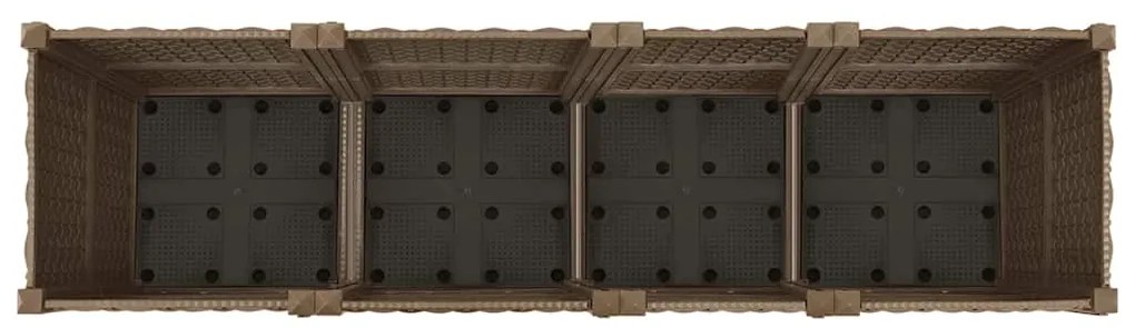 Canteiro elevado 160x40x38 cm polipropileno