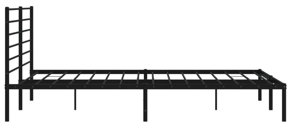 Estrutura de cama com cabeceira 183x213 cm metal preto