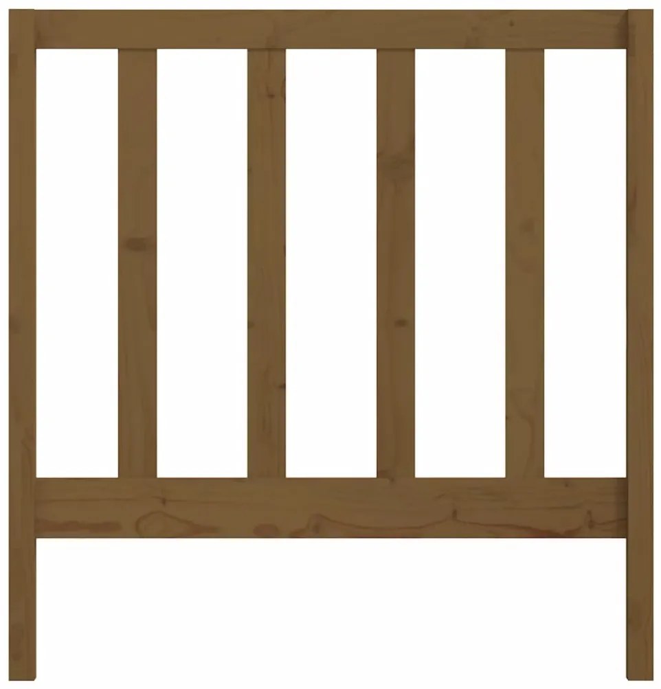 Cabeceira de cama 95x4x100 cm pinho maciço castanho mel