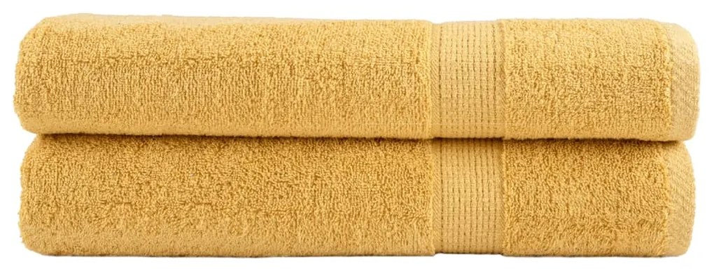 Toalhas premium SOLUND 2 pcs 100x200 cm 600 gsm dourado