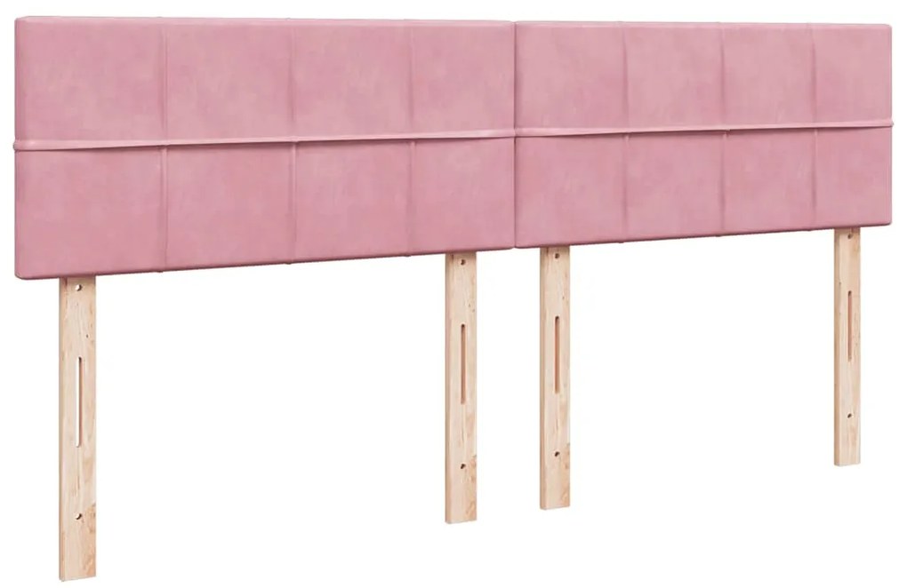 Cama com molas/colchão 180x200 cm veludo rosa