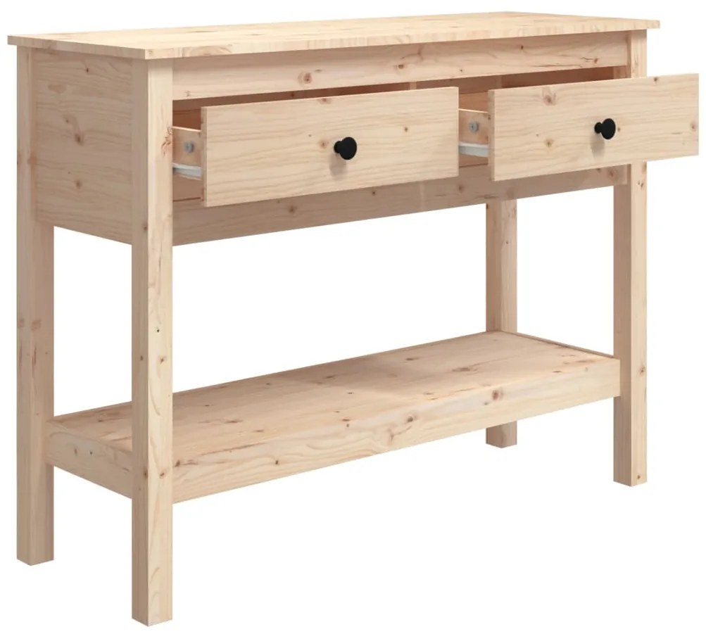 Mesa consola 100x35x75 cm madeira de pinho maciço