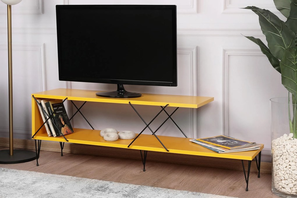 Móvel TV Street – Amarelo – 120x40x30 cm