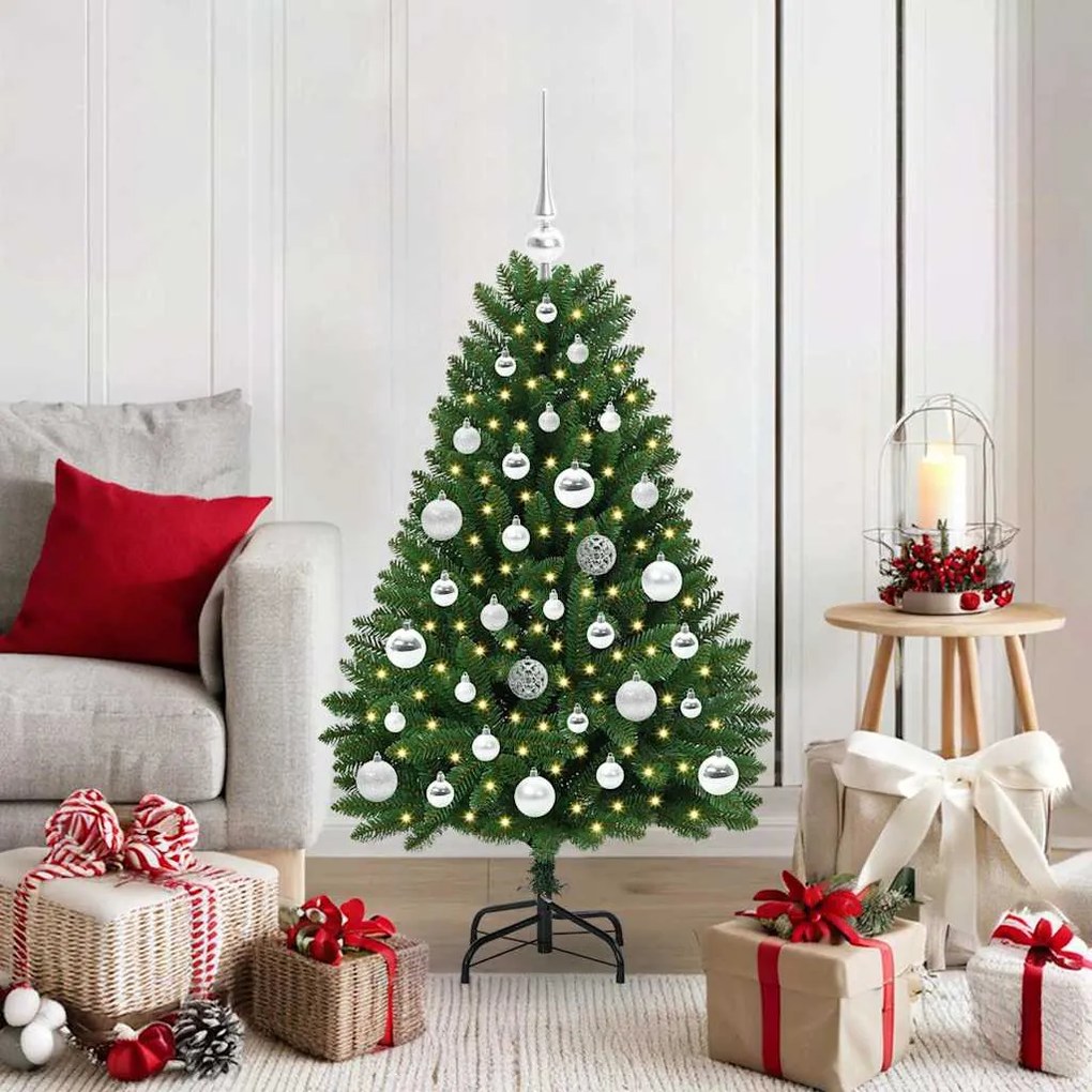vidaXL Árvore de Natal Artificial Verde 120 cm PVC e Metal