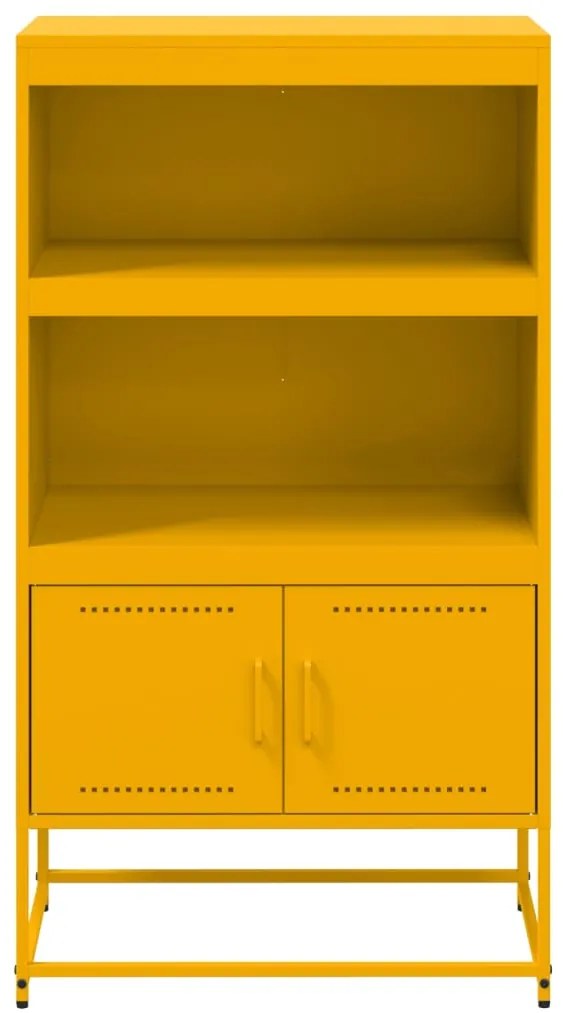 Aparador alto 68,5x38,5x123,5 cm aço amarelo mostarda
