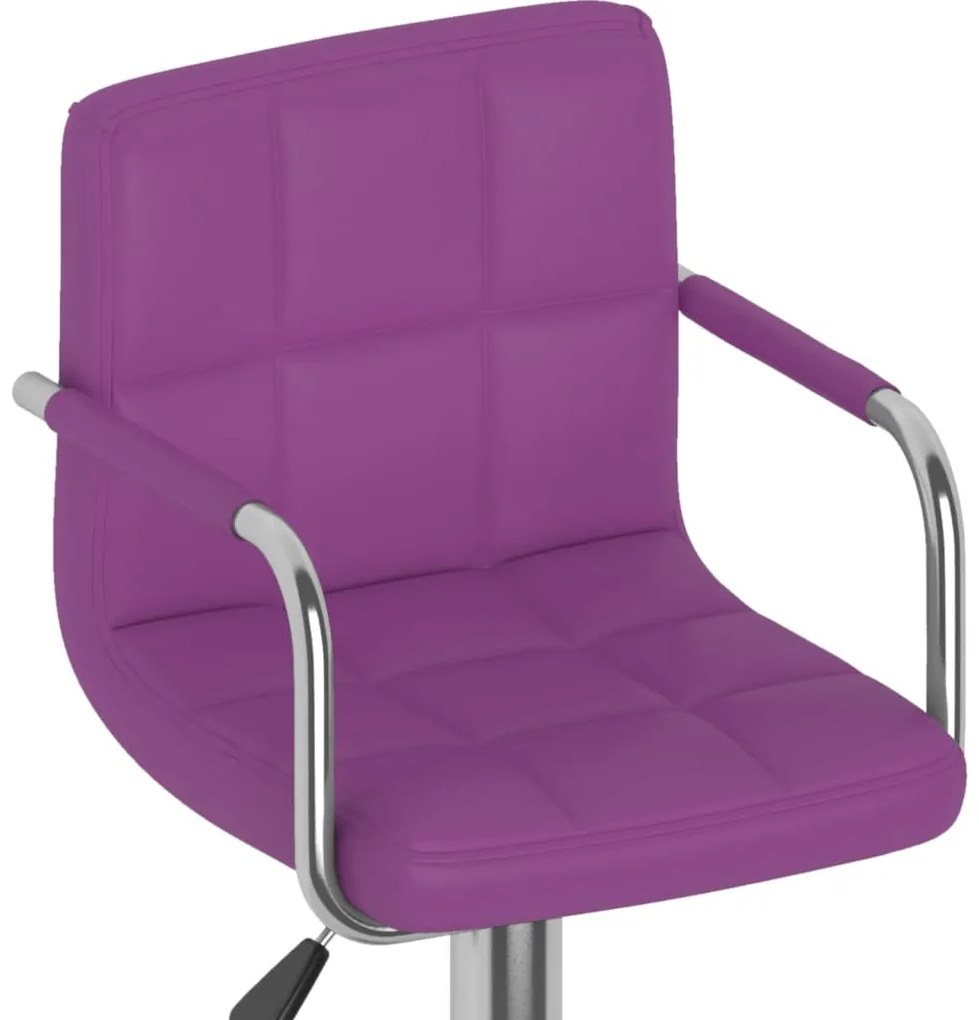 Bancos de bar 2 pcs couro artificial roxo