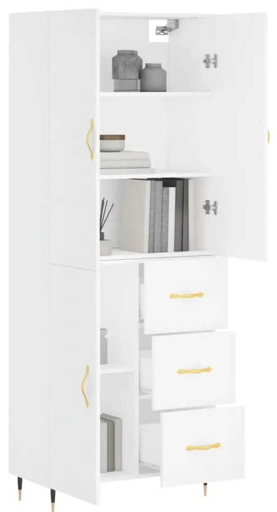 Armário alto 69,5x34x180 cm derivados de madeira branco