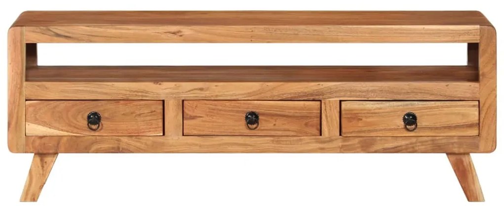 Móvel de TV 110x30x40 cm madeira de acácia maciça