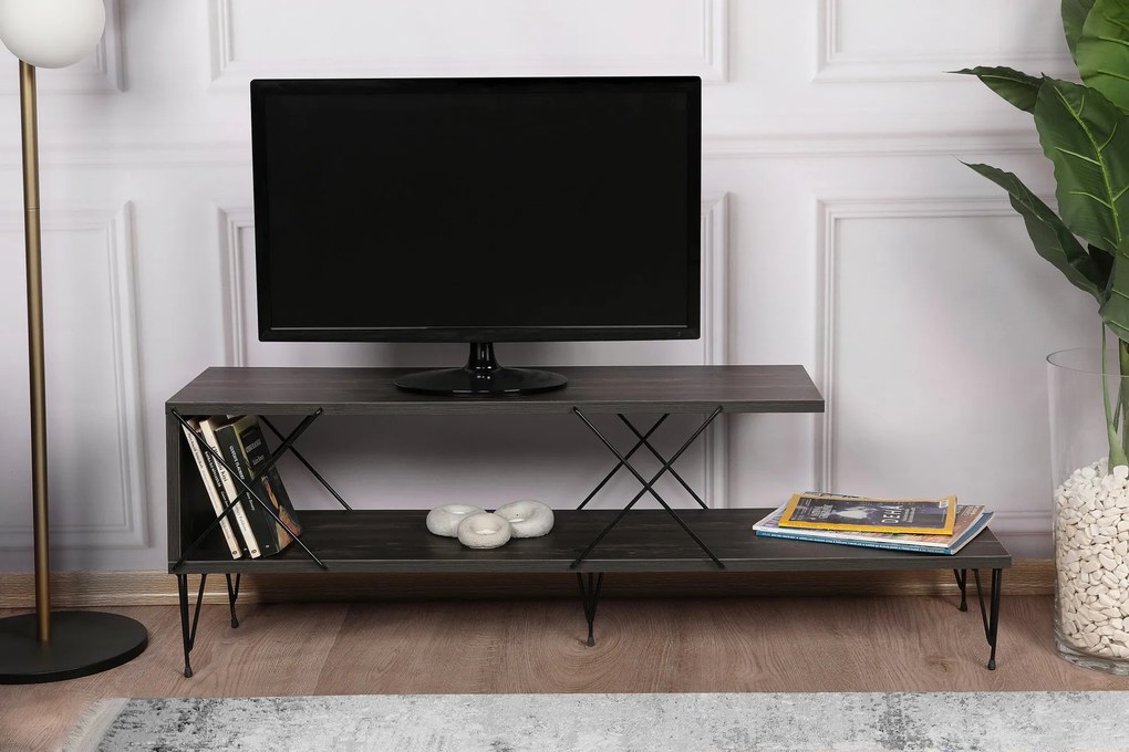 Móvel TV Street – Castanho Escuro – 120 cm x 40 cm x 30 cm