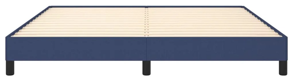 Estrutura de cama sem colchão 160x200 cm tecido azul
