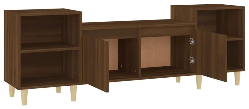 Móvel de TV 160x35x55 cm derivados de madeira carvalho castanho