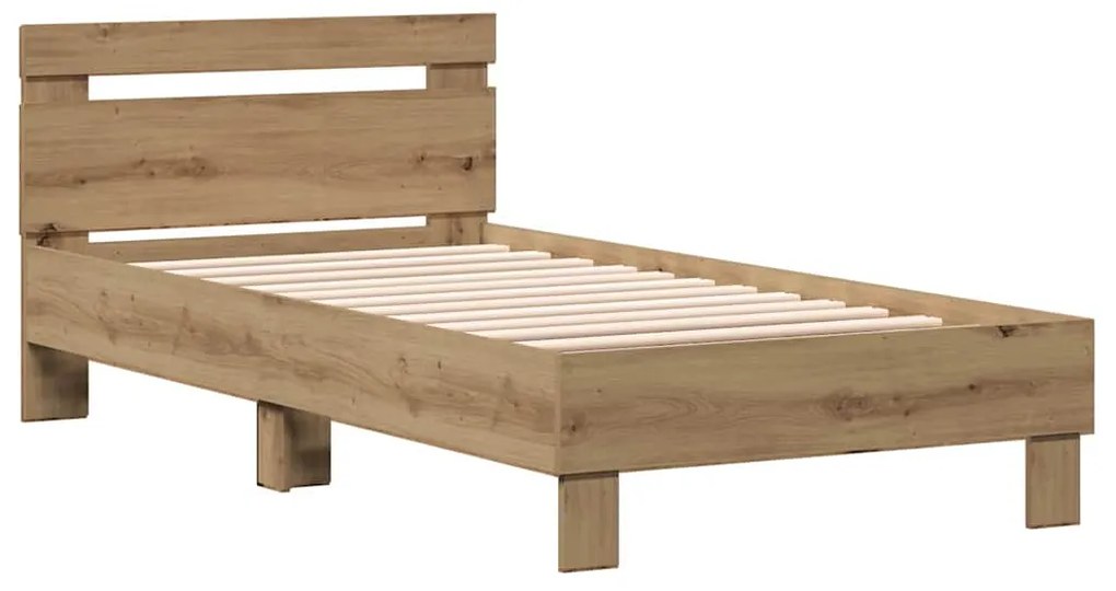 Cama de Madeira Carvalho Artisan da , 90 x 190 cm, Feita de Madeira de