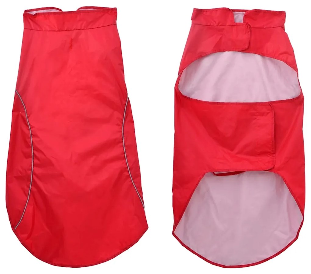 Capa de chuva para cães com tiras reflectoras vermelho 3XL