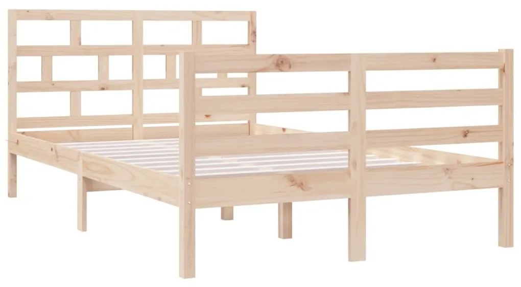 Estrutura de cama pequena casal 120x190 cm pinho maciço