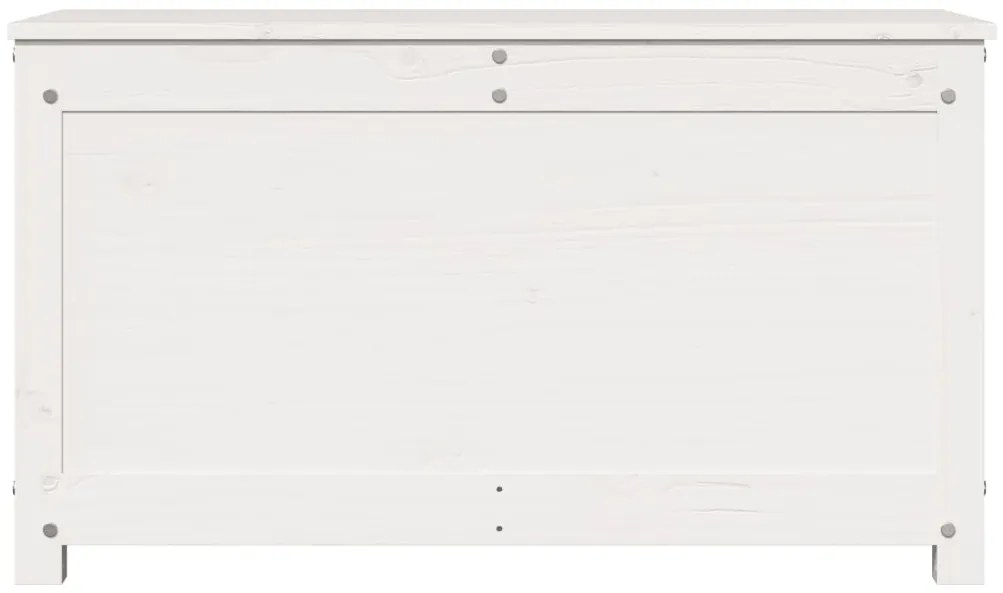 Caixa de arrumação 80x40x45,5 cm madeira de pinho maciça branco