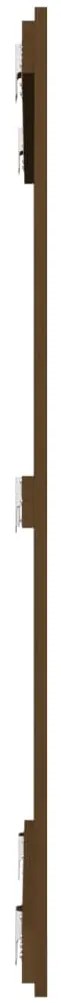 Cabeceira de parede 95,5x3x110 cm pinho maciço castanho-mel