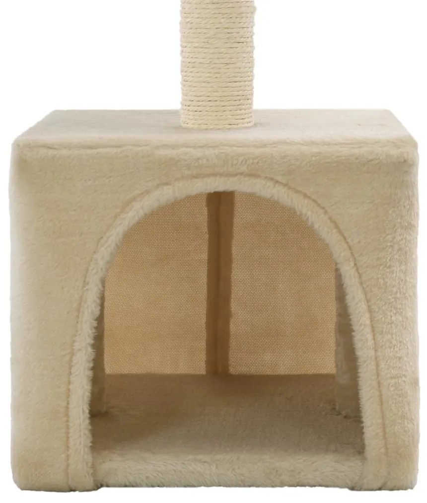 Árvore para gatos c/ postes arranhadores sisal 55 cm bege