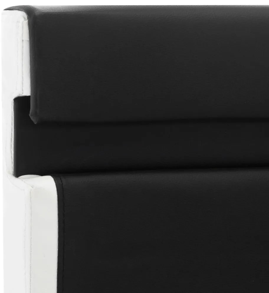 Estrutura de cama c/ LED 90x200 cm couro artificial preto
