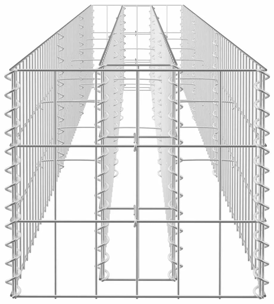 Canteiro elevado/cesto gabião 270x30x30 cm aço galvanizado