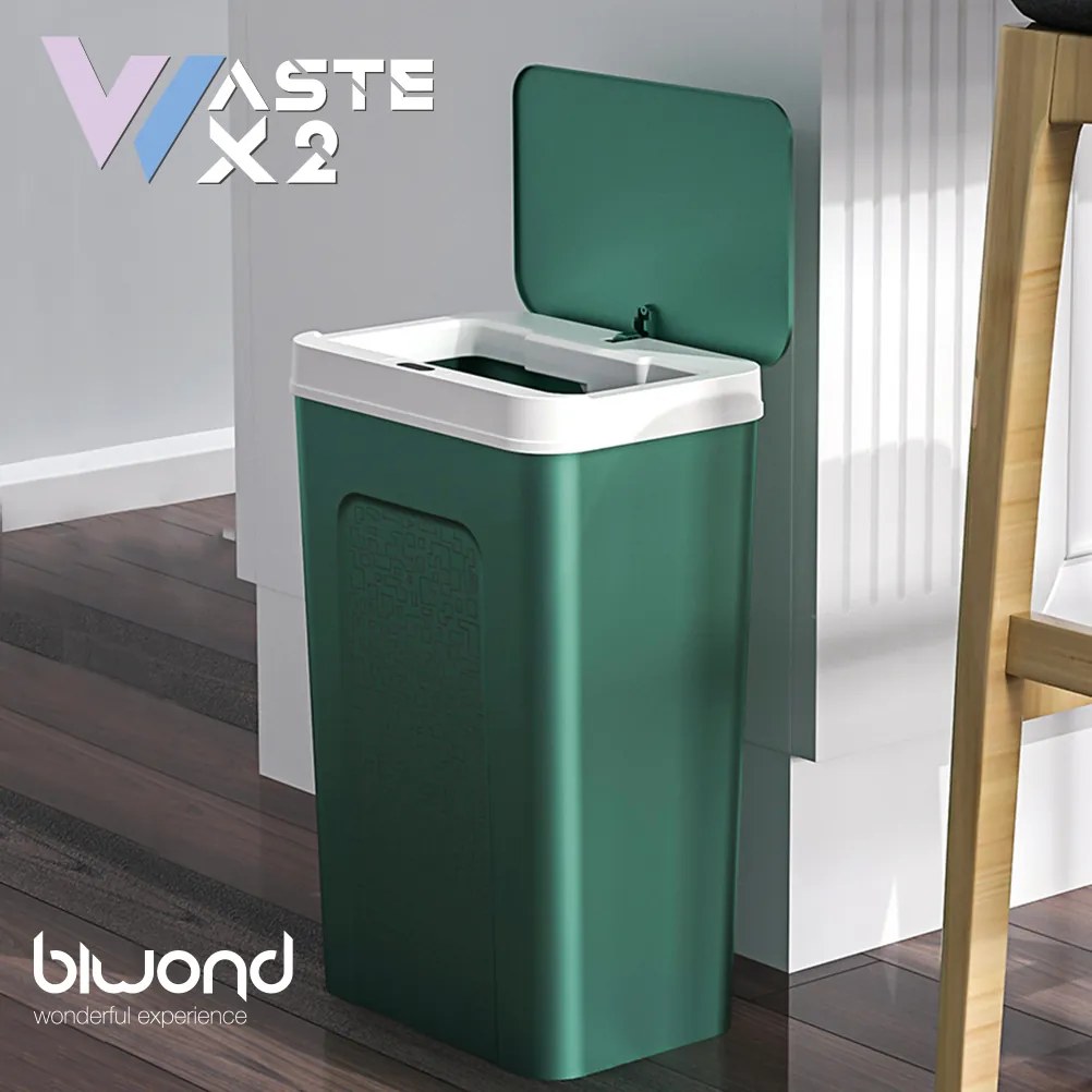 Caixote Lixo Inteligente com Sensor 18L Branco Biwond