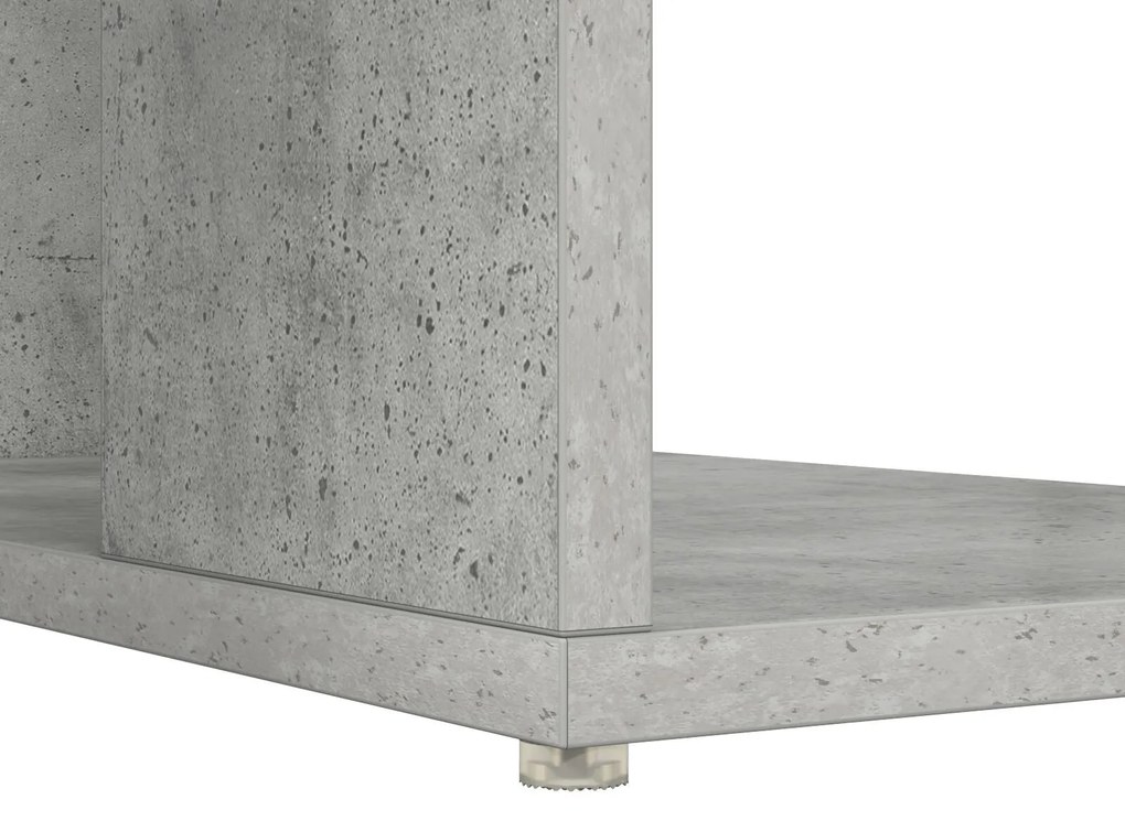 Secretária Cinza Cinza Concreto