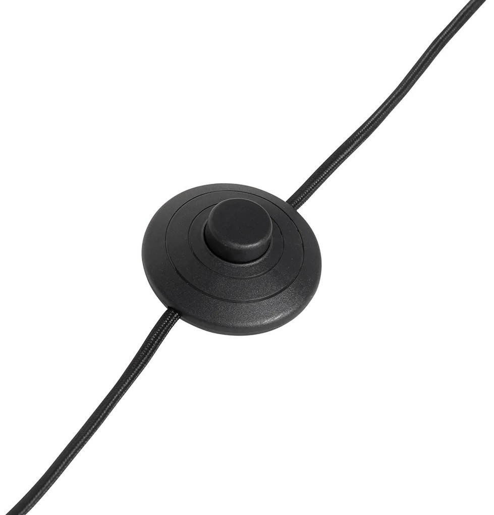 Candeeiro de pé dourado com vidro opalino 3-luzes ajustável - Anouk