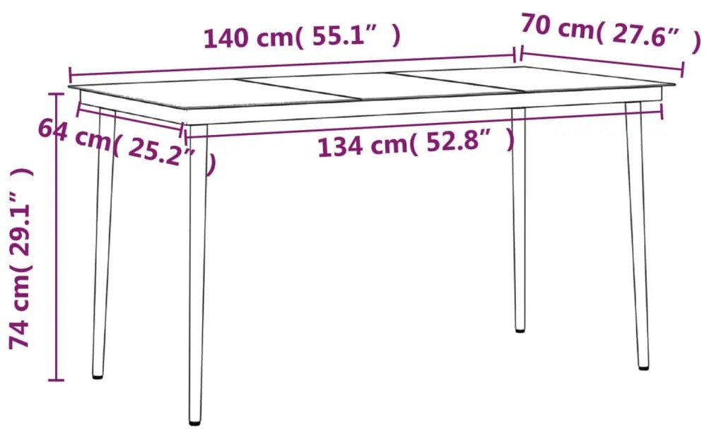 7 pcs conjunto de jantar p/ jardim c/ almofadões cinza e preto
