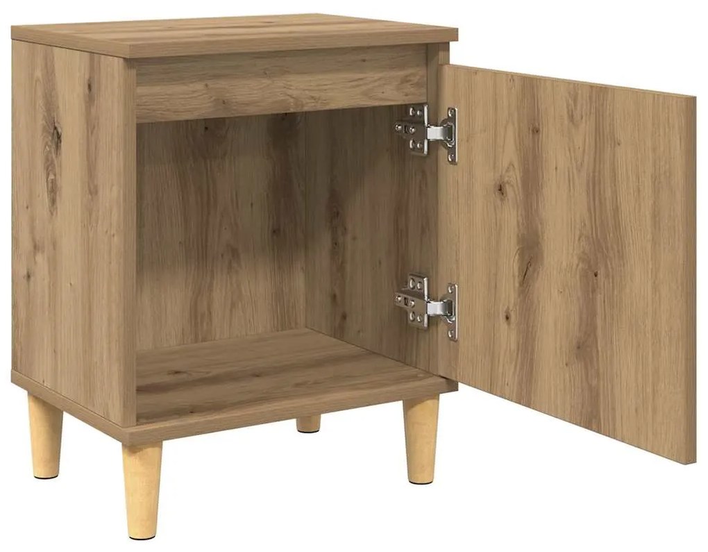 Mesa de Cabeceira Artesanal de Carvalho Carvalho Artesanal MDF