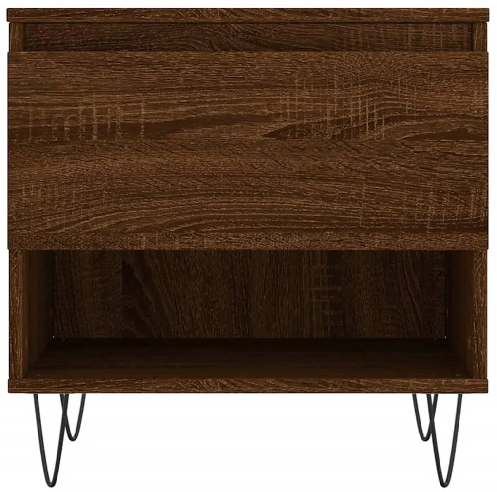 Mesas centro 2 pcs 50x46x50 cm deriv. madeira carvalho castanho