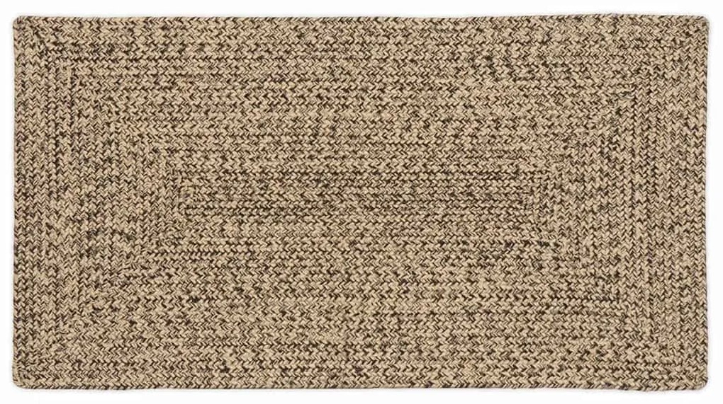 vidaXL Tapete Natural e preto 60 x 110 cm Juta