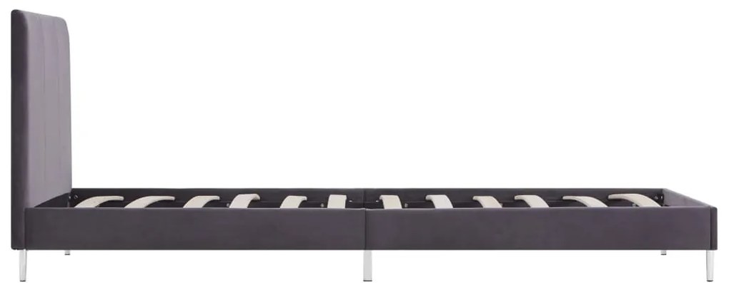Estrutura de cama 90x200 cm tecido cinzento