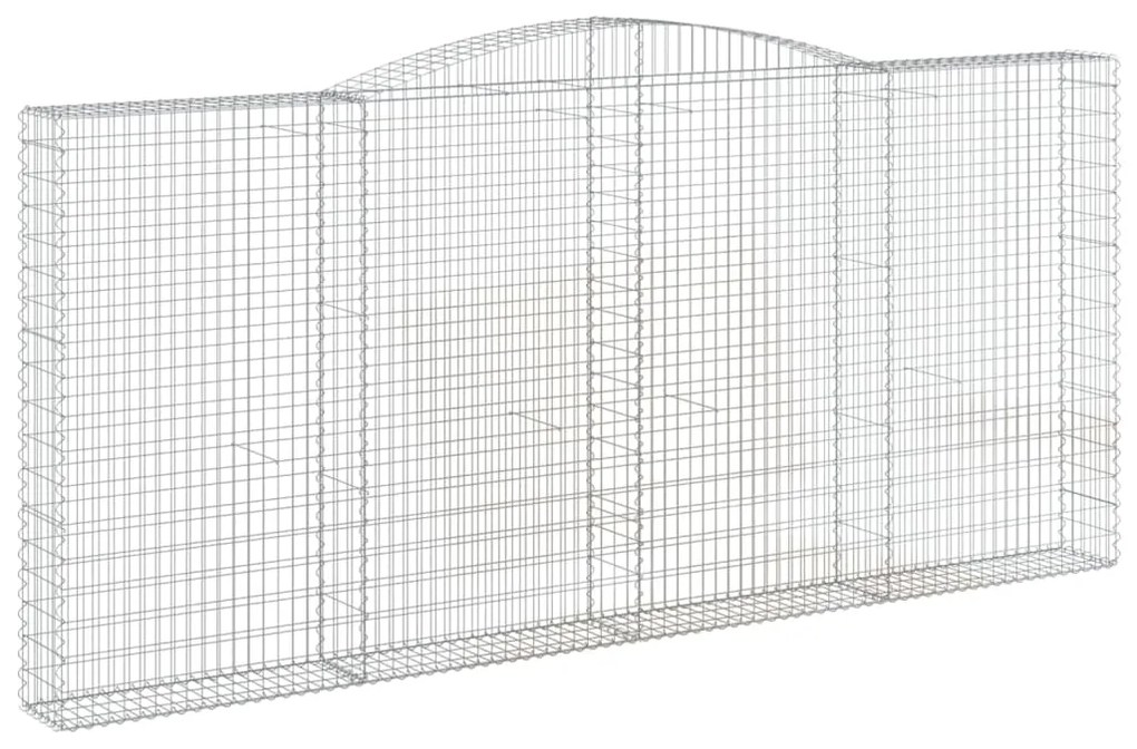 Cestos gabião arqueados 4pcs 400x30x180/200cm ferro galvanizado