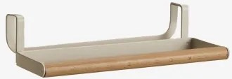 Suporte Para Panos De Cozinha Em Ferro E Madeira De Borracha Celine Tapioca Bege - Sklum