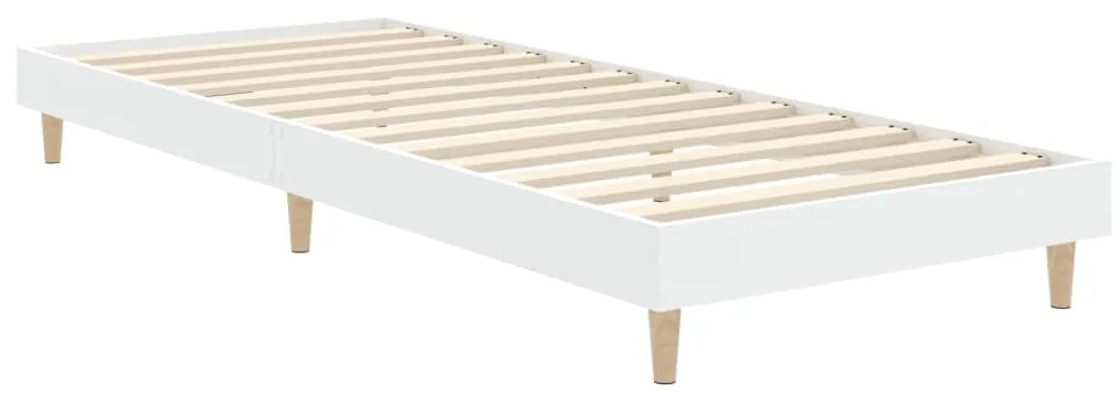 Estrutura de cama 75x190 cm derivados de madeira branco