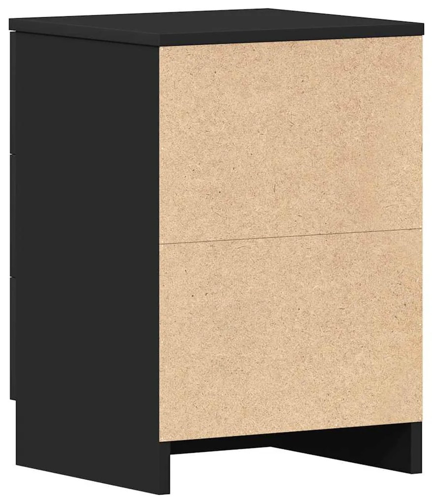 Mesa de cabeceira 38x35x56 cm derivados de madeira preto