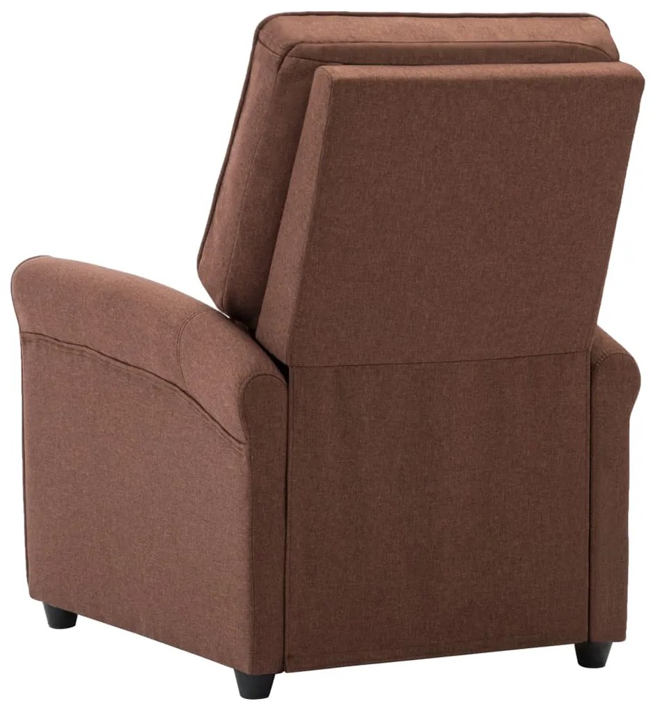 Poltrona de massagens reclinável tecido castanho