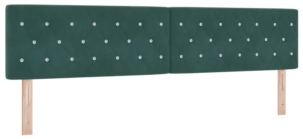 Cama Box Spring vidaXL com Colchão Verde Escuro 200x200 cm Veludo