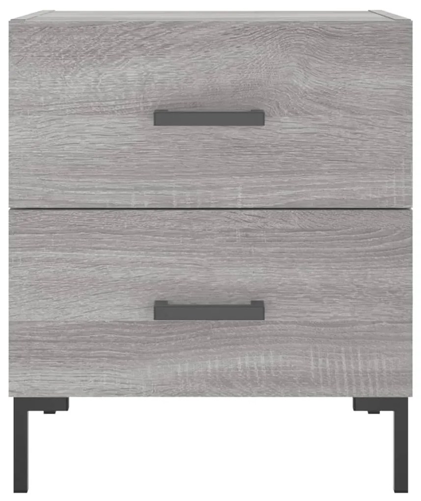 Mesas de cabeceira 2 pcs derivados de madeira sonoma cinza