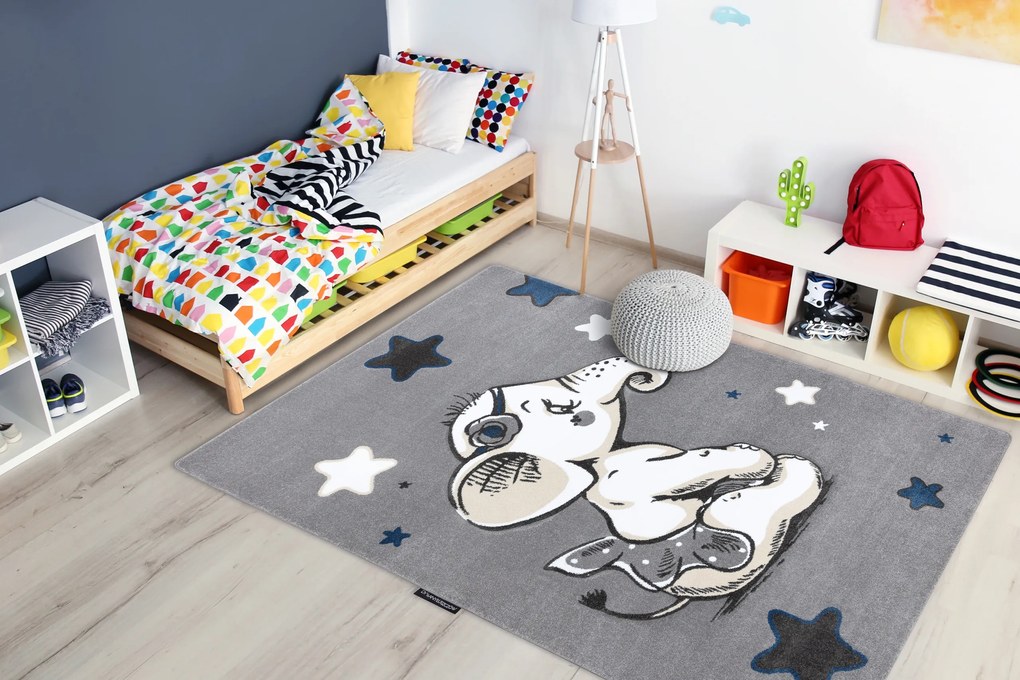 Tapete PETIT ELEPHANT ELEFANTE ESTRELA cinzento