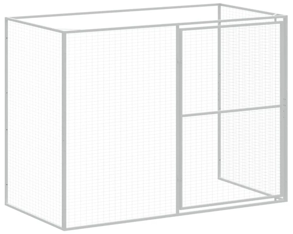 Casota p/ cães c/ parque 214x865x181 cm aço galvaniz. antracite