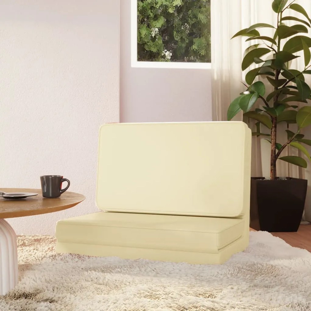 vidaXL Colchão dobrável couro artificial branco