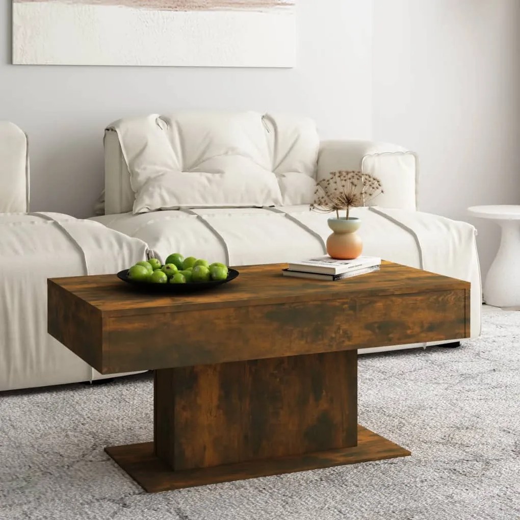 Mesa de centro 96x50x45 cm derivados de madeira carvalho fumado