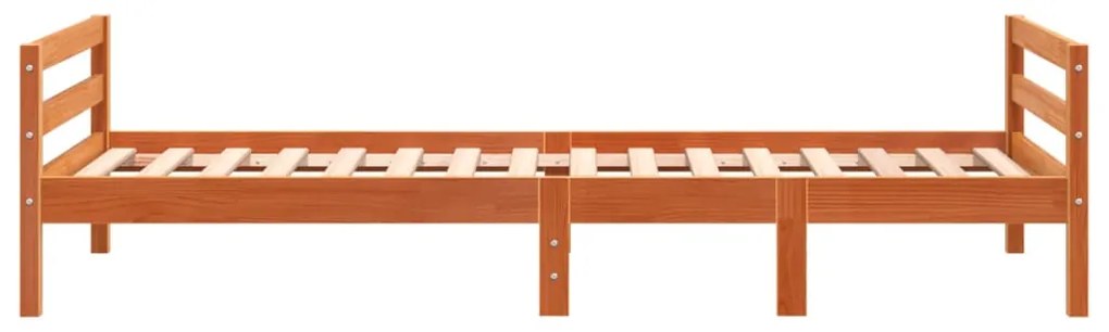 Cama sem colchão 90x190 cm madeira de pinho maciça castanho-mel