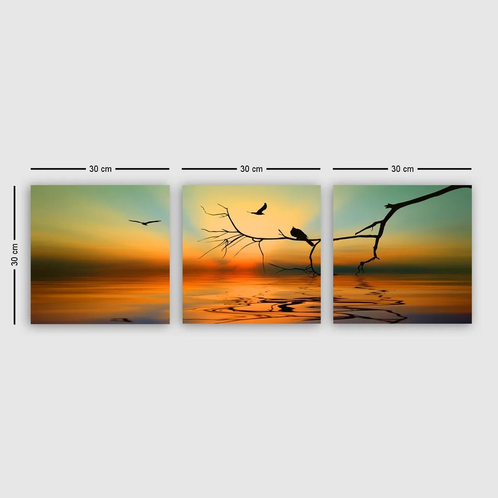 Pintura Decorativa em Tela P291795 – Multicolor – 30 x 90 cm