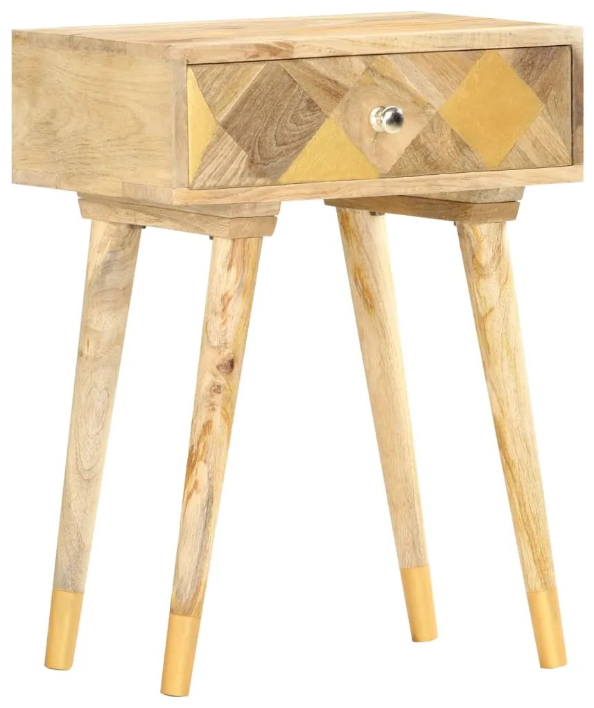 vidaXL Mesa de cabeceira 43x30x58 cm madeira de mangueira maciça