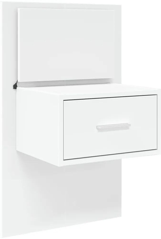 Cabeceira de cama c/ armários 160cm derivados de madeira branco
